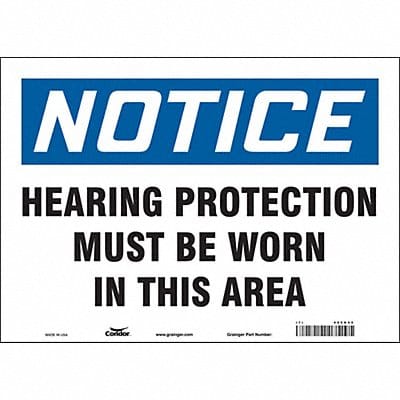 Safety Sign 10 inx14 in Vinyl