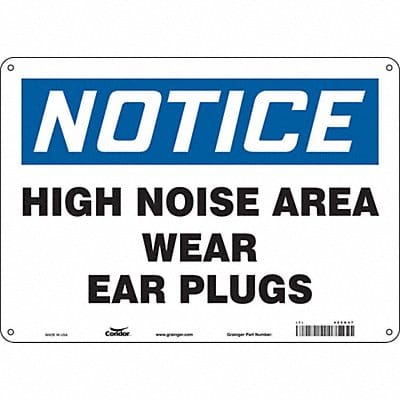Safety Sign 10 inx14 in Aluminum