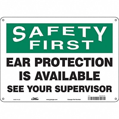 Safety Sign 10 in x 14 in Aluminum