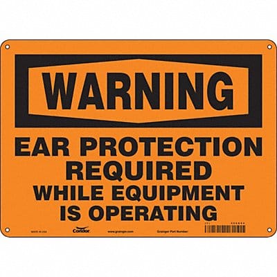 Safety Sign 10 in x 14 in Polyethylene