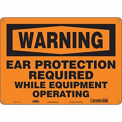 Safety Sign 10 in x 14 in Aluminum