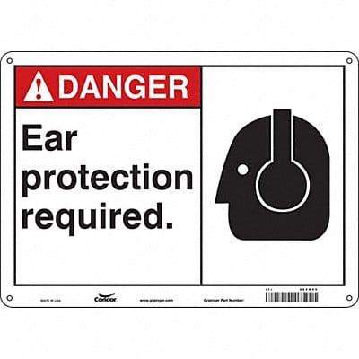 Safety Sign 10 in x 14 in Polyethylene