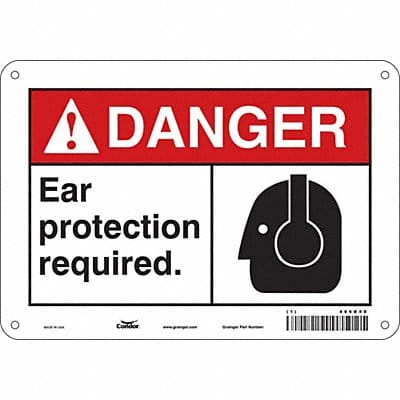Safety Sign 7 in x 10 in Aluminum