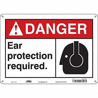 Safety Sign 10 in x 14 in Aluminum