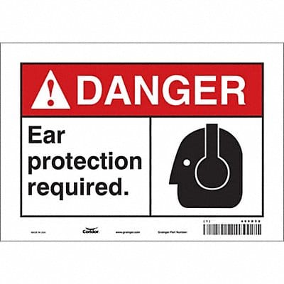 Safety Sign 7 in x 10 in Vinyl