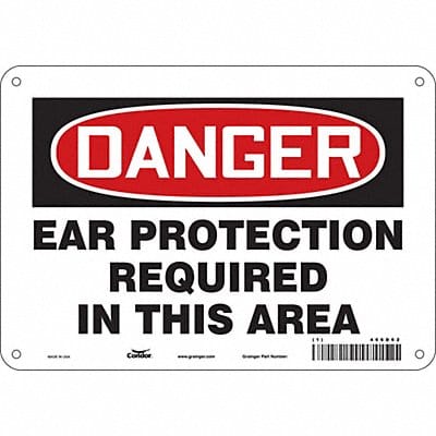 Safety Sign 7 in x 10 in Polyethylene