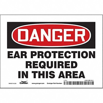 Safety Sign 5 in x 7 in Vinyl