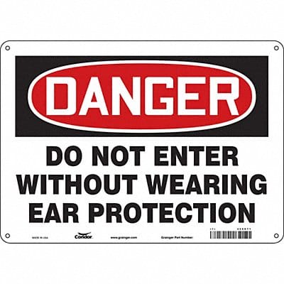 Safety Sign 10 in x 14 in Polyethylene