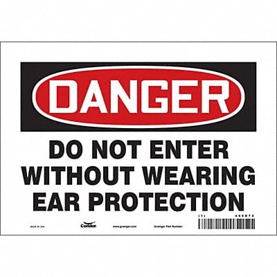 Safety Sign 7 in x 10 in Vinyl
