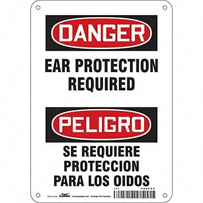 Safety Sign 10 in x 7 in Polyethylene