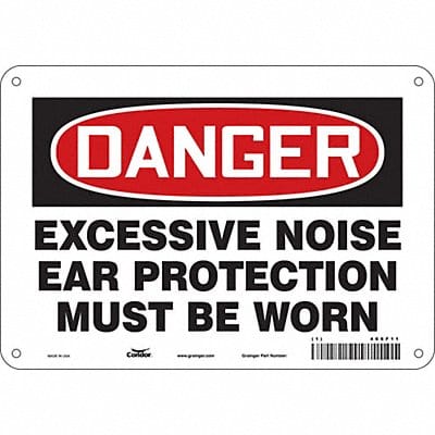 Safety Sign 7 inx10 in Polyethylene