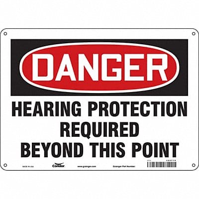 Safety Sign 10 inx14 in Polyethylene
