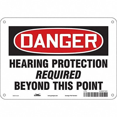 Safety Sign 7 in x 10 in Polyethylene