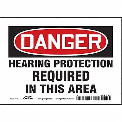 Safety Sign 5 in x 7 in Vinyl