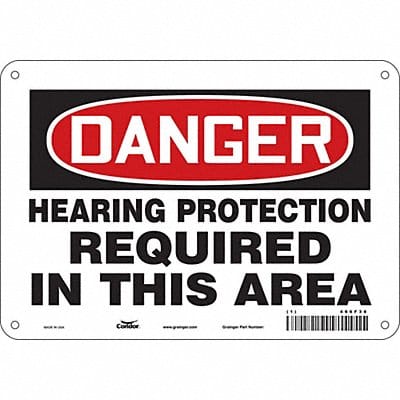 Safety Sign 7 in x 10 in Aluminum