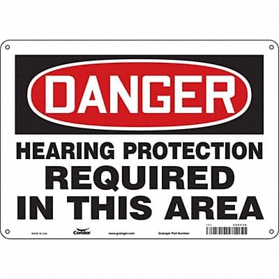 Safety Sign 10 in x 14 in Polyethylene