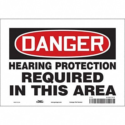 Safety Sign 7 in x 10 in Vinyl