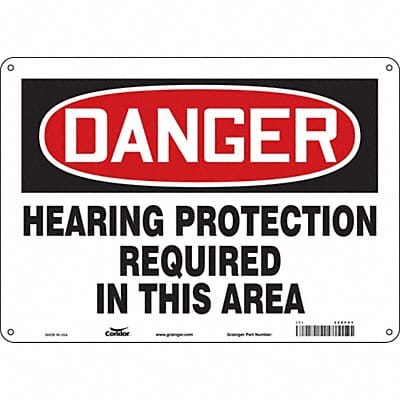 Safety Sign 10 in x 14 in Aluminum