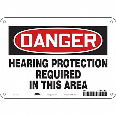 Safety Sign 7 in x 10 in Polyethylene