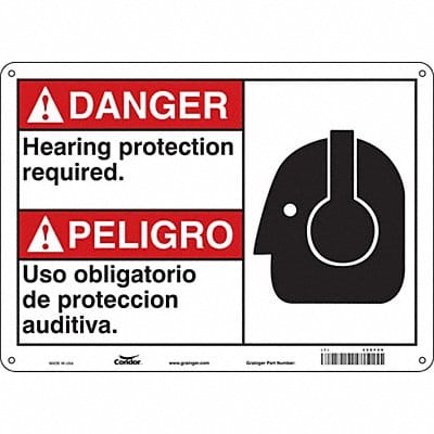 Safety Sign 10 in x 14 in Aluminum