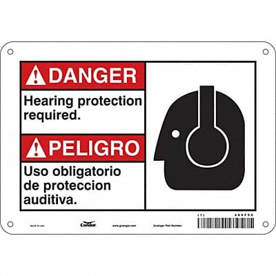 Safety Sign 7 in x 10 in Polyethylene