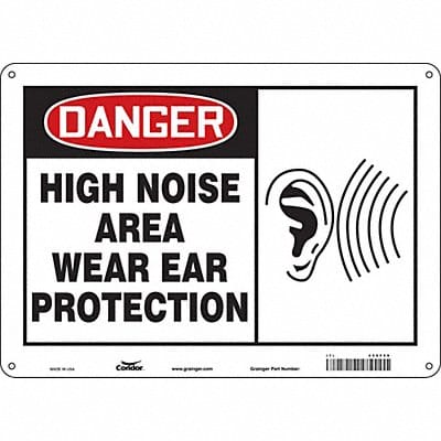 Safety Sign 10 in x 14 in Aluminum