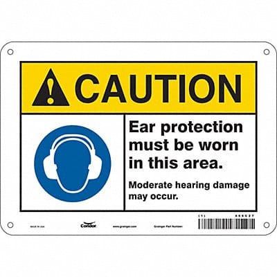 Safety Sign 7 in x 10 in Aluminum