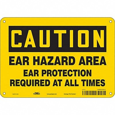 Safety Sign 7 in x 10 in Polyethylene