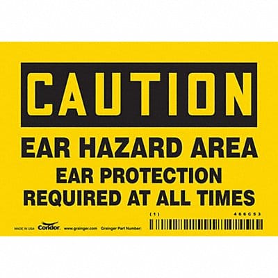 Safety Sign 3.5in x 5in Vinyl