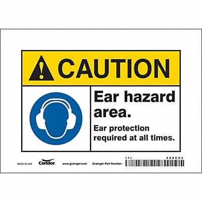 Safety Sign 5 in x 7 in Vinyl