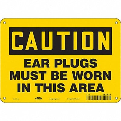 Safety Sign 7 in x 10 in Aluminum