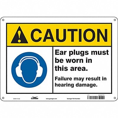 Safety Sign 10 in x 14 in Aluminum