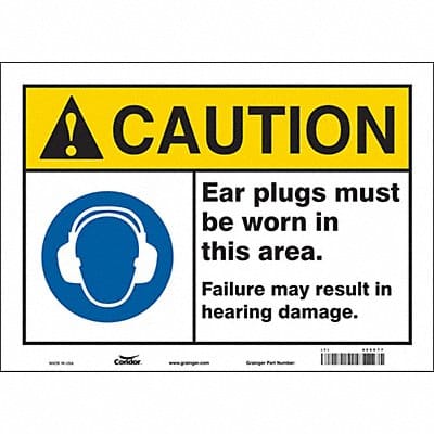 Safety Sign 10 inx14 in Vinyl