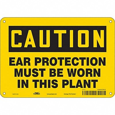 Safety Sign 7 in x 10 in Aluminum