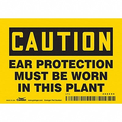 Safety Sign 3.5in x 5in Vinyl