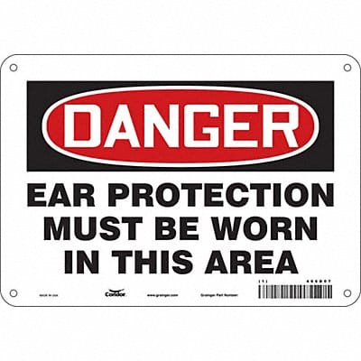 Safety Sign 7 in x 10 in Aluminum