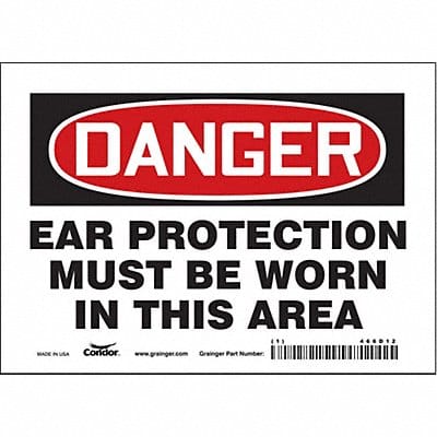 Safety Sign 5 in x 7 in Vinyl