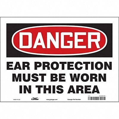 Safety Sign 10 in x 14 in Vinyl