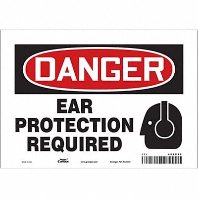 Safety Sign 7 in x 10 in Vinyl