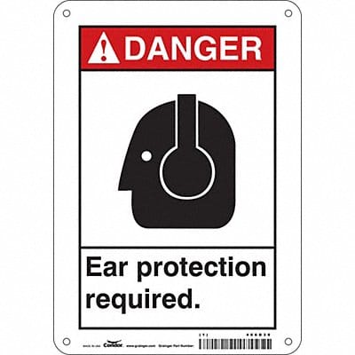 Safety Sign 10 in x 7 in Aluminum