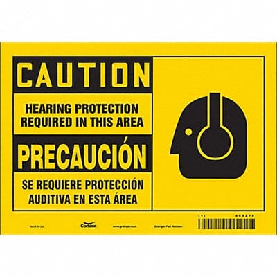 Safety Sign 7 inx10 in Vinyl