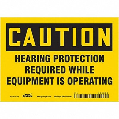 Safety Sign 5 inx7 in Vinyl