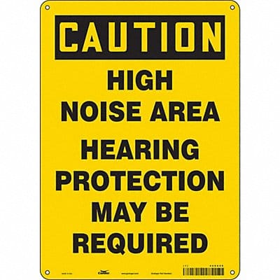 Safety Sign 14 inx10 in Polyethylene