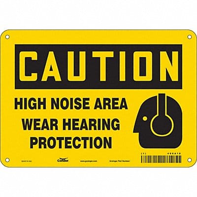 Safety Sign 7 in x 10 in Aluminum