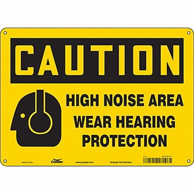 Safety Sign 10 in x 14 in Aluminum