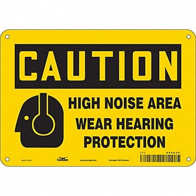 Safety Sign 7 inx10 in Polyethylene