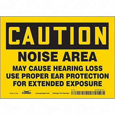 Safety Sign 5 inx7 in Vinyl