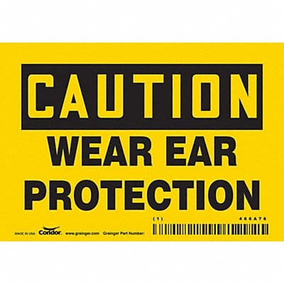 Safety Sign 3 1/2 inx5 in Vinyl