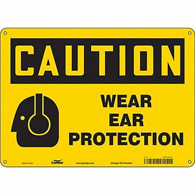 Safety Sign 10 in x 14 in Aluminum