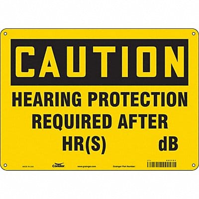 Safety Sign 10 in x 14 in Polyethylene
